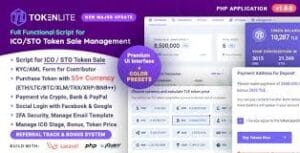 TokenLite - ICO / STO Token Sale Management Dashboard - ICO Admin Script 1.8.0