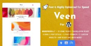 Veen - Minimal Lightweight AMP Blog for WordPress 2.6.0