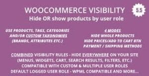 WooCommerce Hide Products, Categories, Prices, Payment and Shipping by User Role 5.4