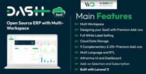WorkDo Dash SaaS - Open Source ERP with Multi-Workspace 5.4