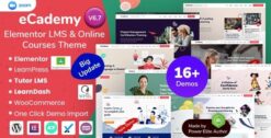 eCademy - Education LMS & Online Coaching Courses WordPress Theme 6.7