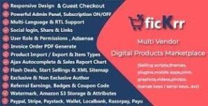 ficKrr - Multivendor Digital Marketplace With Subscription 3.9