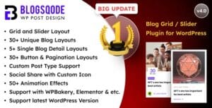 Blog Layout Plugin and News Post Design for WordPress - Blogsqode 3.0.0