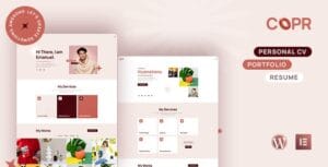 Copr - One Page Personal Portfolio, CV and Resume WordPress Theme 1.1.0