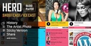 Hero - Shoutcast and Icecast Radio Player With History - WordPress Plugin 4.4.2