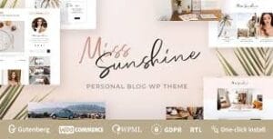 Miss Sunshine - Women Lifestyle Blog WordPress Theme 1.1.2