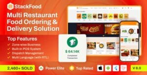 StackFood Multi Restaurant - Food Delivery App with Laravel Admin and Restaurant Panel 7.9.1
