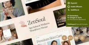 ZenSoul - Spa Salon & Wellness WordPress Theme + AI 1.5.0