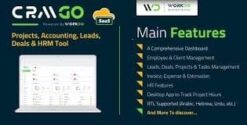 CRMGo SaaS – Projects, Accounting, Leads, Deals & HRM Tool 8.0