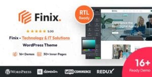 Finix - Technology & IT Solutions WordPress Theme + RTL Ready 3.0