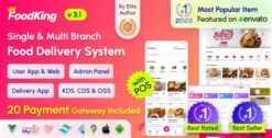 FoodKing - Restaurant Food Delivery System with Admin Panel & Delivery Man App | Restaurant POS 3.0
