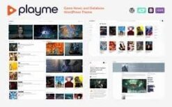 PLAYME - Game News and Database WordPress Theme 1.0.8
