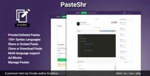 PasteShr – Text Hosting & Sharing Script 3.2.5
