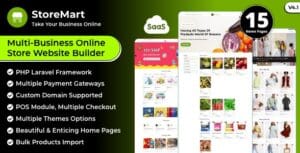 StoreMart SaaS - Online Product Selling Business Website Builder 3.9