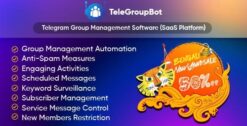 TeleGroupBot - Telegram Group Management Software (SaaS Platform) 1.6