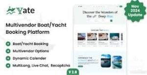 Yate - Multivendor Boat/Yacht Booking Platform 1.1.0