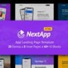 App Landing Page WordPress Theme for Mobile Application Software Design Development Site Nextapp