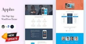 Appho - App & Software Landing Page WordPress Theme 1.3