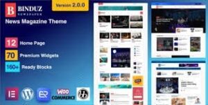 Binduz - Blog Magazine Newspaper WordPress Theme 2.7.0