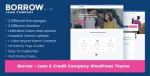 Borrow - Loan Company Responsive WordPress Theme 1.6.9