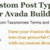 Custom Post Types Taxonomies and Fields for Avada Builder