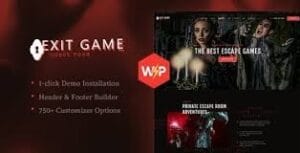 Exit Game | Real-Life Secret Escape Room WordPress Theme 1.4.1