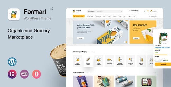 Farmart - Organic & Grocery Marketplace WordPress Theme 1.2.6