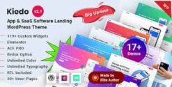Kiedo - App & SaaS Software Landing Elementor WordPress Theme 1.8