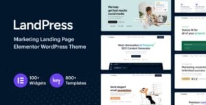 LandPress - Marketing Landing Page Elementor WordPress Theme 1.1