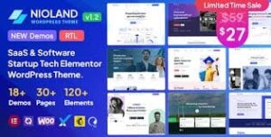 Nioland - SaaS & Software Startup Tech WordPress Theme 1.2.4