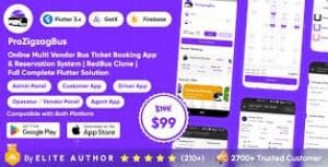 ProZigzagBus : Online Multi Vendor Bus Ticket Booking App & Reservation System Flutter Solution 1.1