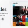 Puzzles WP Magazine Review with Store WordPress Theme RTL