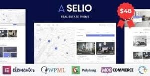 Selio - Real Estate Directory WordPress Theme 1.8