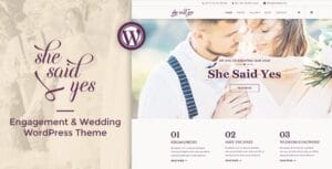 SheSaidYes - Engagement & Wedding WordPress Theme 1.4