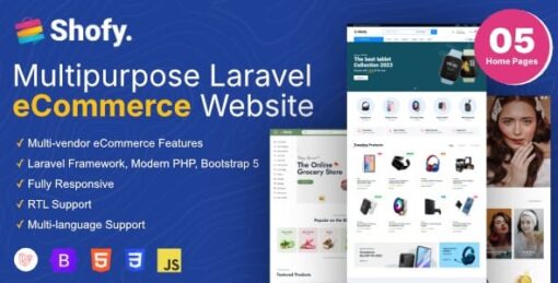 Shofy - eCommerce & Multivendor Marketplace Laravel Platform 1.3.9