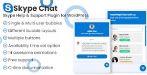 Skype Chat Support Pro WordPress Plugin 1.1.1