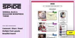 Spide - Personal Blog & Magazine WordPress Theme 1.0.4
