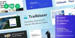 Trailblazer - Travel,Tours & Adventure WordPress Theme + AI