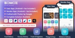 User & Vendor App for Zomox Grocery, Food, Pharmacy Courier Delivery 2.2.0