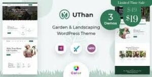 Uthan - Landscaping Gardening WordPress theme + RTL 2.0.1