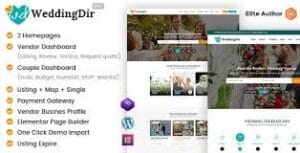 WeddingDir - Directory & Listing WordPress Theme for Vendor / Supplier 1.1.8