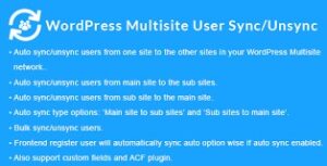 WordPress Multisite User Sync/Unsync 2.1.8