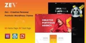 Zev – Creative Personal Portfolio WordPress Theme 1.0.7