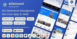 eDemand-Multi Vendor On Demand Handy Services, Handyman with Flutter App | Admin panel | Web Version 4.1.0