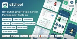 eSchool SaaS - School Management System with Student | Parents Flutter App | Laravel Admin 1.5.4