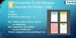Advanced To do Manager Module for Perfex CRM 1.0.3
