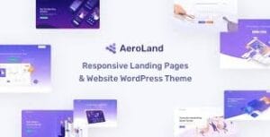 AeroLand - App Landing Software Website WordPress Theme 1.6.9
