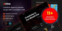 Arino - Creative Agency Laravel Script With Live Editor CMS 3.1