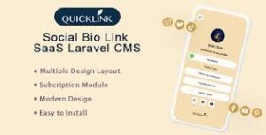 Bio Link SaaS for Creators, Influencers and Businesses - QuickBioLink (SAAS) 3.1