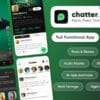Chatter TikTok Social Media Short Video Reels Chats Posts Stories Audio Room Flutter Laravel